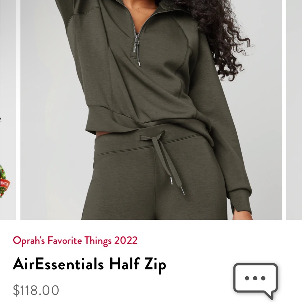 Spanx air essentials half zip in xs dark palm. Never worn.